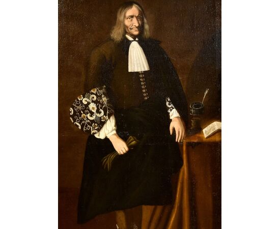 Full-length portrait of Giacomo Pesenti, attributable to Carlo Ceresa (San Giovanni Bianco 1609 – Bergamo 1679)