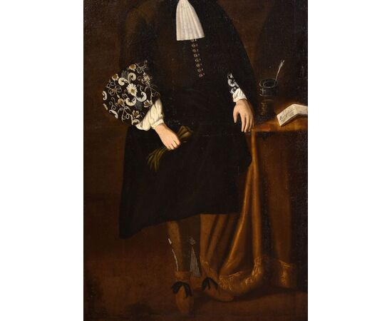 Full-length portrait of Giacomo Pesenti, attributable to Carlo Ceresa (San Giovanni Bianco 1609 – Bergamo 1679)