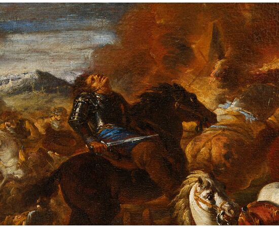 Pair of battle scenes