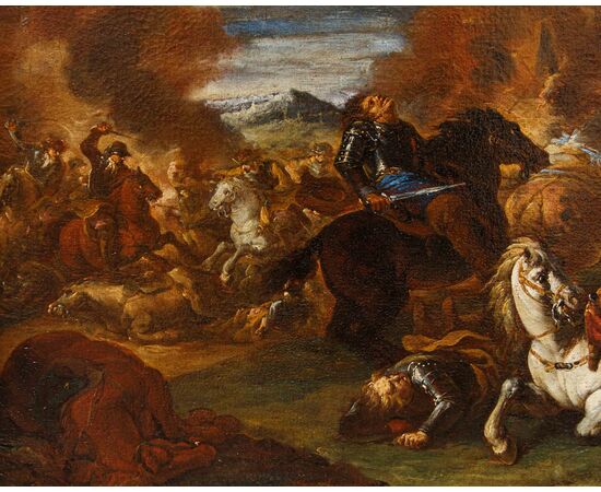 Pair of battle scenes