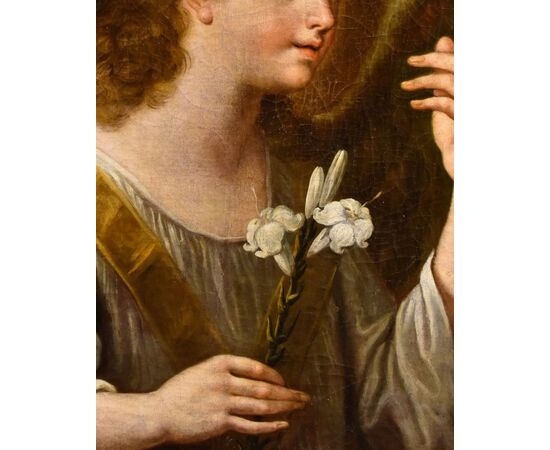 The Announcing Angel, Carlo Maratta (Camerano, 1625 – Rome, 1713) Workshop