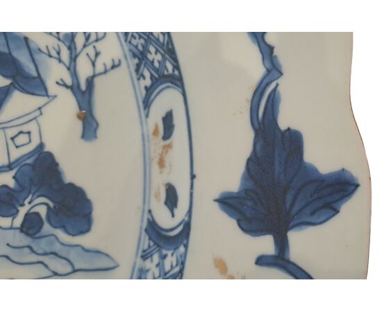 GARNDE PIATTO BIANCO E BLU - CINA - XVIII SEC. (NANKING CARGO)