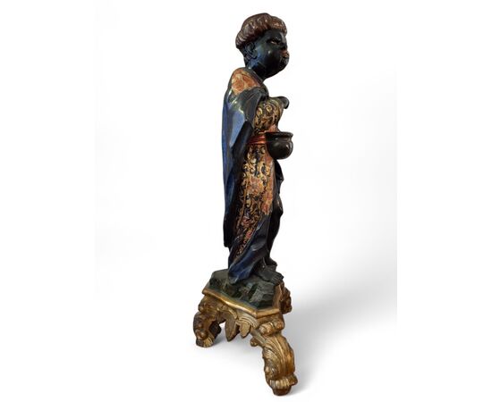 Moretto veneziano in legno laccato