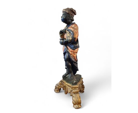 Moretto veneziano in legno laccato
