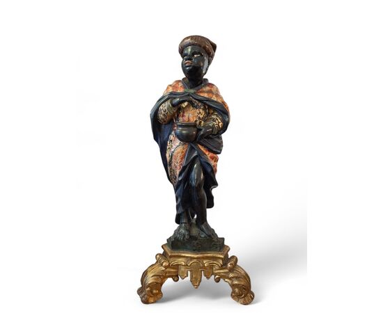 Moretto veneziano in legno laccato