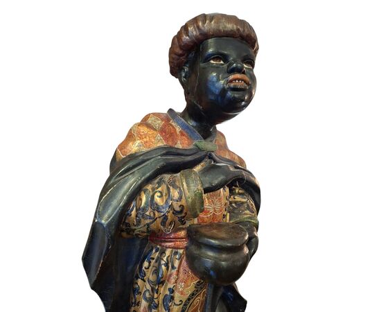 Moretto veneziano in legno laccato