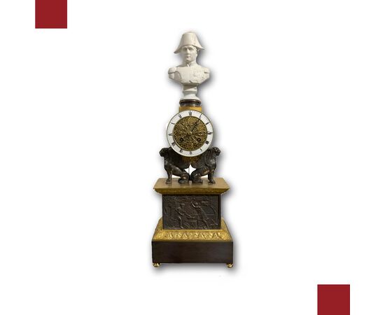 OROLOGIO DA TAVOLO A PENDOLO NAPOLEONE PRIMA META' DEL XIX SECOLO