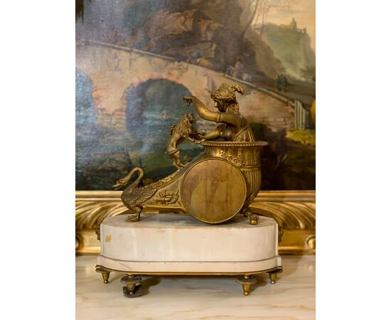 NEOCLASSICAL CLOCK WITH CHARIOT 18TH CENTURY