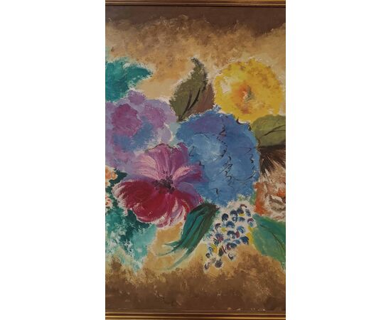 PAINTING WITH FLOWERS SECOND HALF OF THE 20TH CENTURY