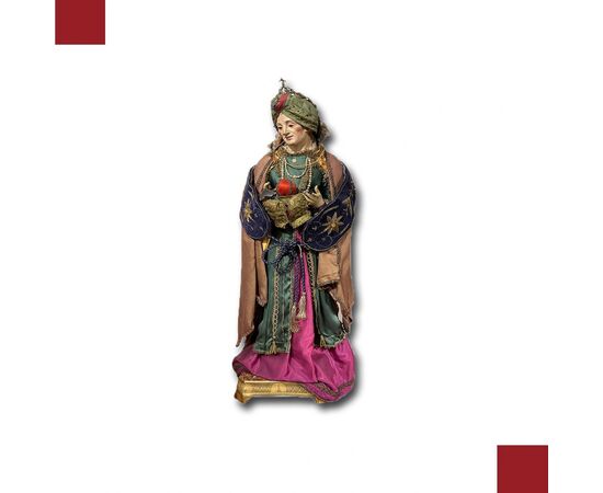 18th-century Neapolitan Nativity Scene Figure