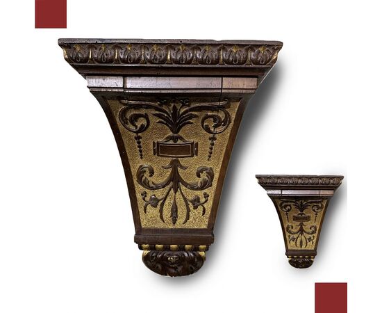 PAIR OF CONSOLES, SECOND HALF OF THE 19TH CENTURY