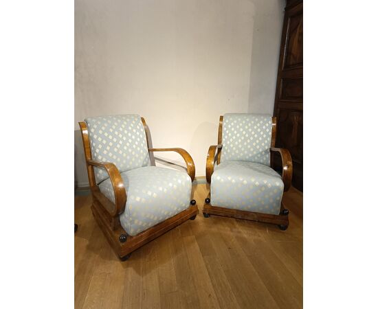 PAIR OF ART DECO ARMCHAIRS
