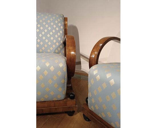 PAIR OF ART DECO ARMCHAIRS