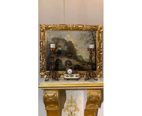 NEOCLASSICAL CLOCK WITH CHARIOT 18TH CENTURY