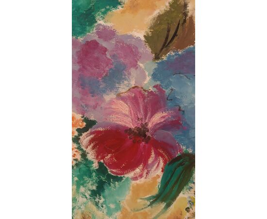 PAINTING WITH FLOWERS SECOND HALF OF THE 20TH CENTURY