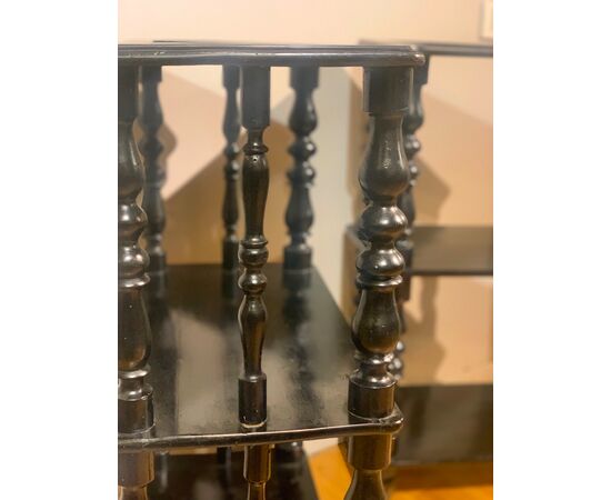 PAIR OF EBONIZED WOOD ÉTAGÈRES, 19TH CENTURY