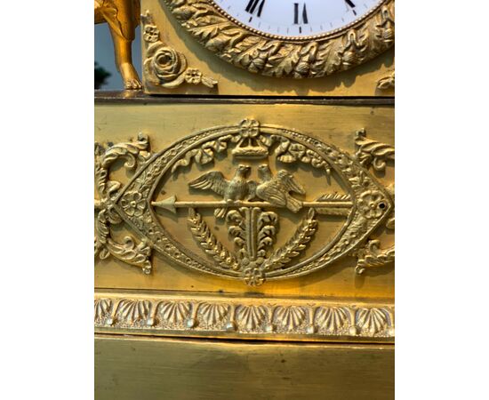 Neoclassical table clock with shepherd boy, 18th century
