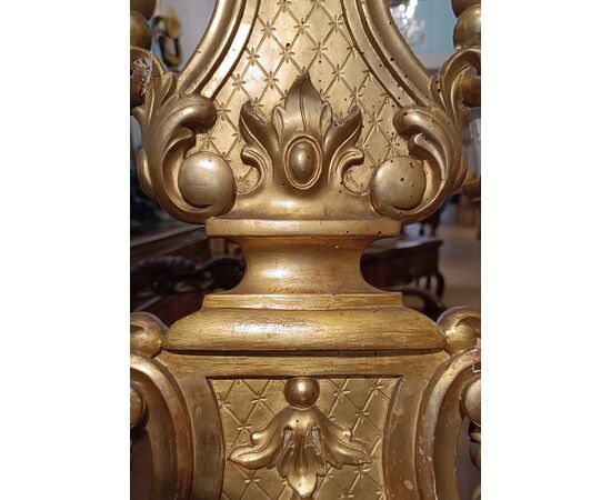 PAIR OF GILDED WOOD CANDELABRA, MID-18TH CENTURY
