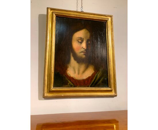 PORTRAIT OF CHRIST PANTOCRATOR 17TH CENTURY