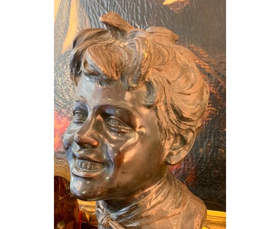 VINCENZO CINQUE "STREET URCHIN", BRONZE SCULPTURE, EARLY 20TH CENTURY