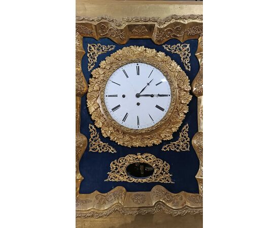 GILT WALL CLOCK WITH CARILLON, EARLY 19TH CENTURY