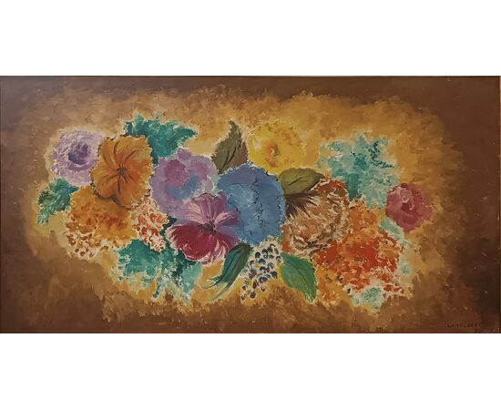 PAINTING WITH FLOWERS SECOND HALF OF THE 20TH CENTURY