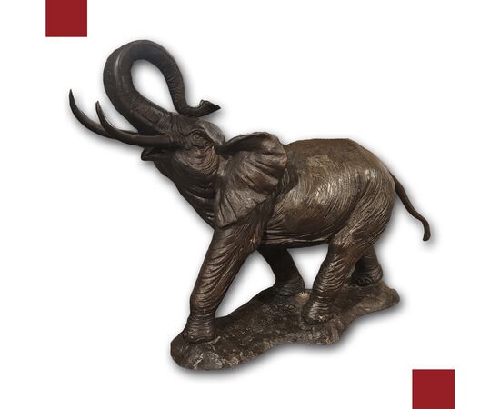 20th Century Bronze Elephant