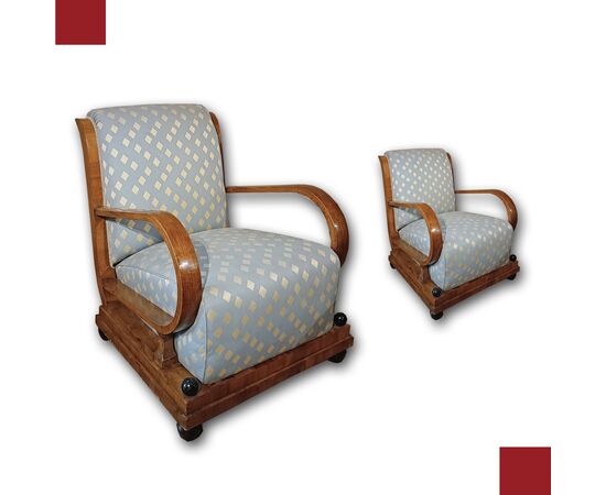 PAIR OF ART DECO ARMCHAIRS