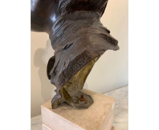 VINCENZO CINQUE "STREET URCHIN", BRONZE SCULPTURE, EARLY 20TH CENTURY