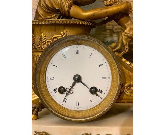 NEOCLASSICAL CLOCK WITH CHARIOT 18TH CENTURY