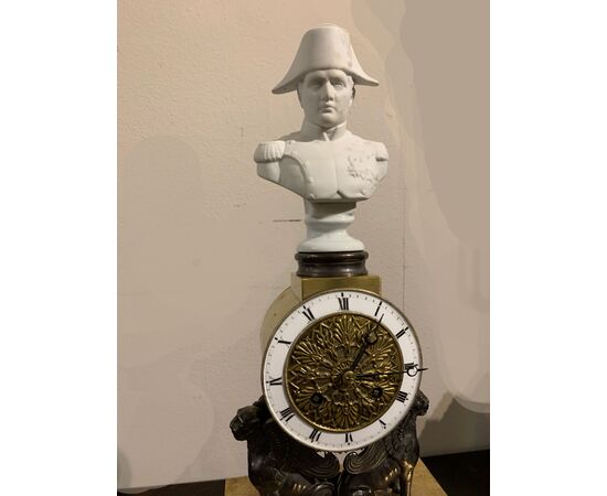 OROLOGIO DA TAVOLO A PENDOLO NAPOLEONE PRIMA META' DEL XIX SECOLO