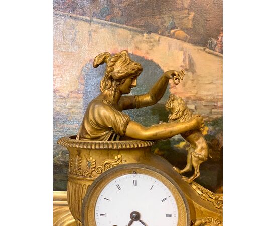 NEOCLASSICAL CLOCK WITH CHARIOT 18TH CENTURY