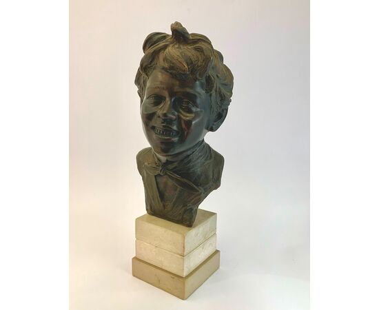 VINCENZO CINQUE "STREET URCHIN", BRONZE SCULPTURE, EARLY 20TH CENTURY