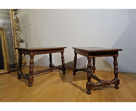 PAIR OF LOUIS XIV STOOLS LATE 17TH CENTURY