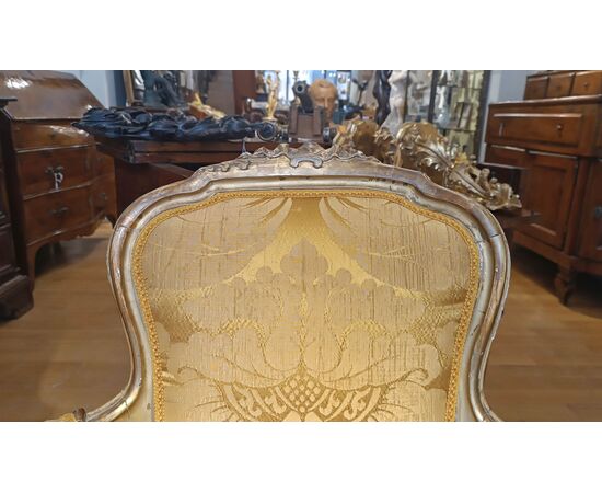 PAIR OF GILDED ARMCHAIRS IN 18TH CENTURY STYLE