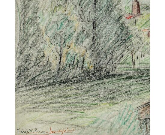 Pio Semeghini (Quistello 1878 - Verona 1964) - Falzè di Piave.