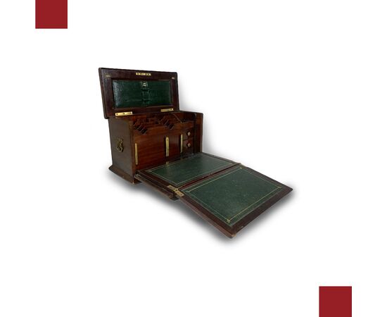 LATE 19TH CENTURY ENGLISH TRAVELING DESK