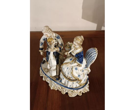 Porcelain sculptural group "Music Scene" late 19th century