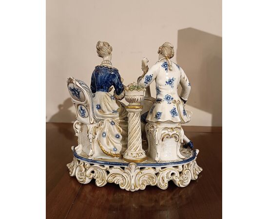 Porcelain sculptural group "Music Scene" late 19th century