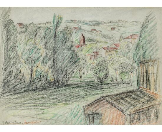 Pio Semeghini (Quistello 1878 - Verona 1964) - Falzè di Piave.