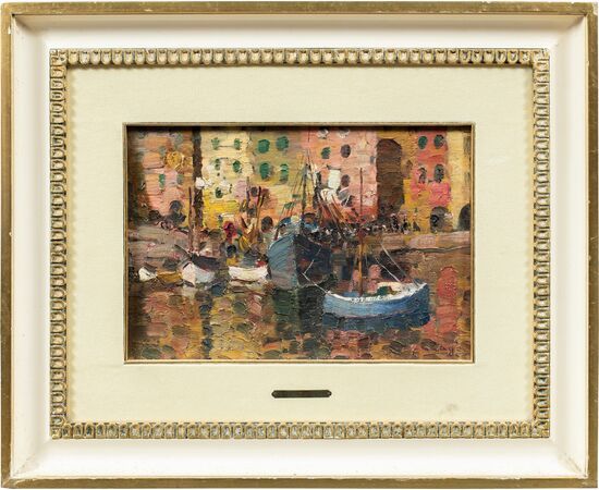 Erma Zago (Bovolone 1880 - Milan 1942) - The Port of Genoa.
