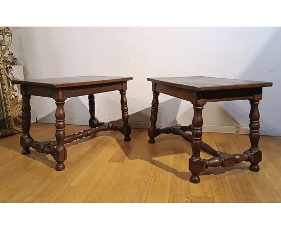PAIR OF LOUIS XIV STOOLS LATE 17TH CENTURY