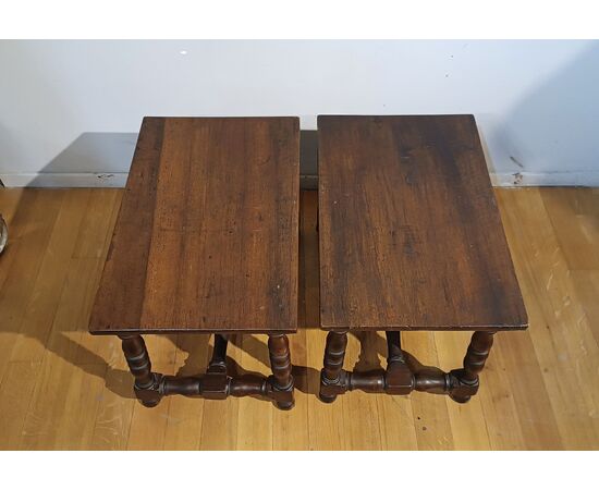 PAIR OF LOUIS XIV STOOLS LATE 17TH CENTURY