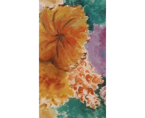 PAINTING WITH FLOWERS SECOND HALF OF THE 20TH CENTURY