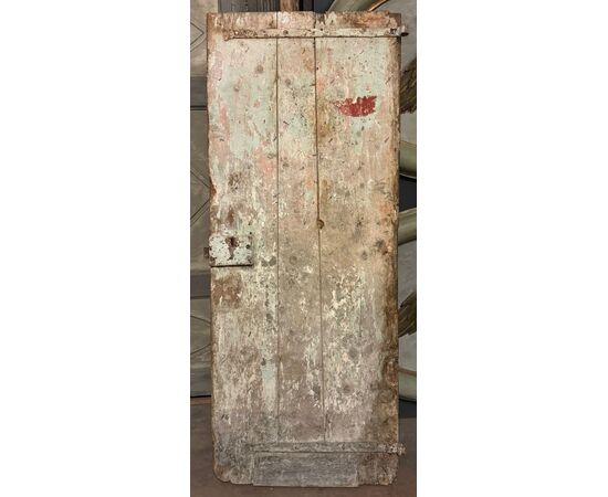 PTCR480 - Antique walnut door, studded, 18th century, dimensions cm W 75 x H 174