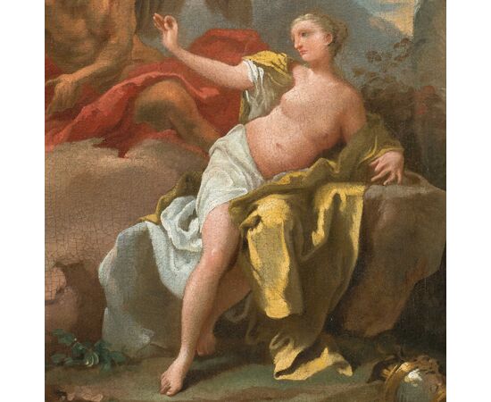 Pittore veneziano (XVIII sec.) - Venere e Crono (bozzetto preparatorio).