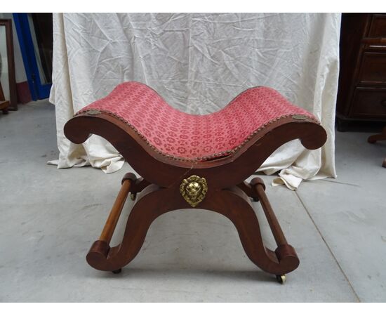 Poltrona in mogano con bronzi XIX sec. Piemonte