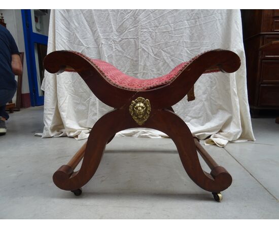 Poltrona in mogano con bronzi XIX sec. Piemonte