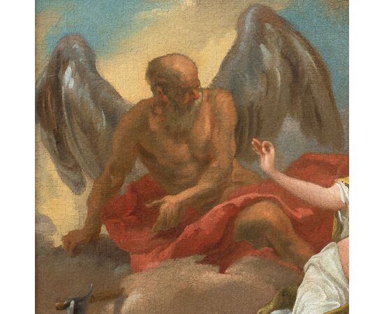 Pittore veneziano (XVIII sec.) - Venere e Crono (bozzetto preparatorio).