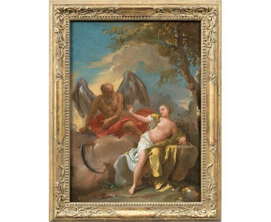 Pittore veneziano (XVIII sec.) - Venere e Crono (bozzetto preparatorio).